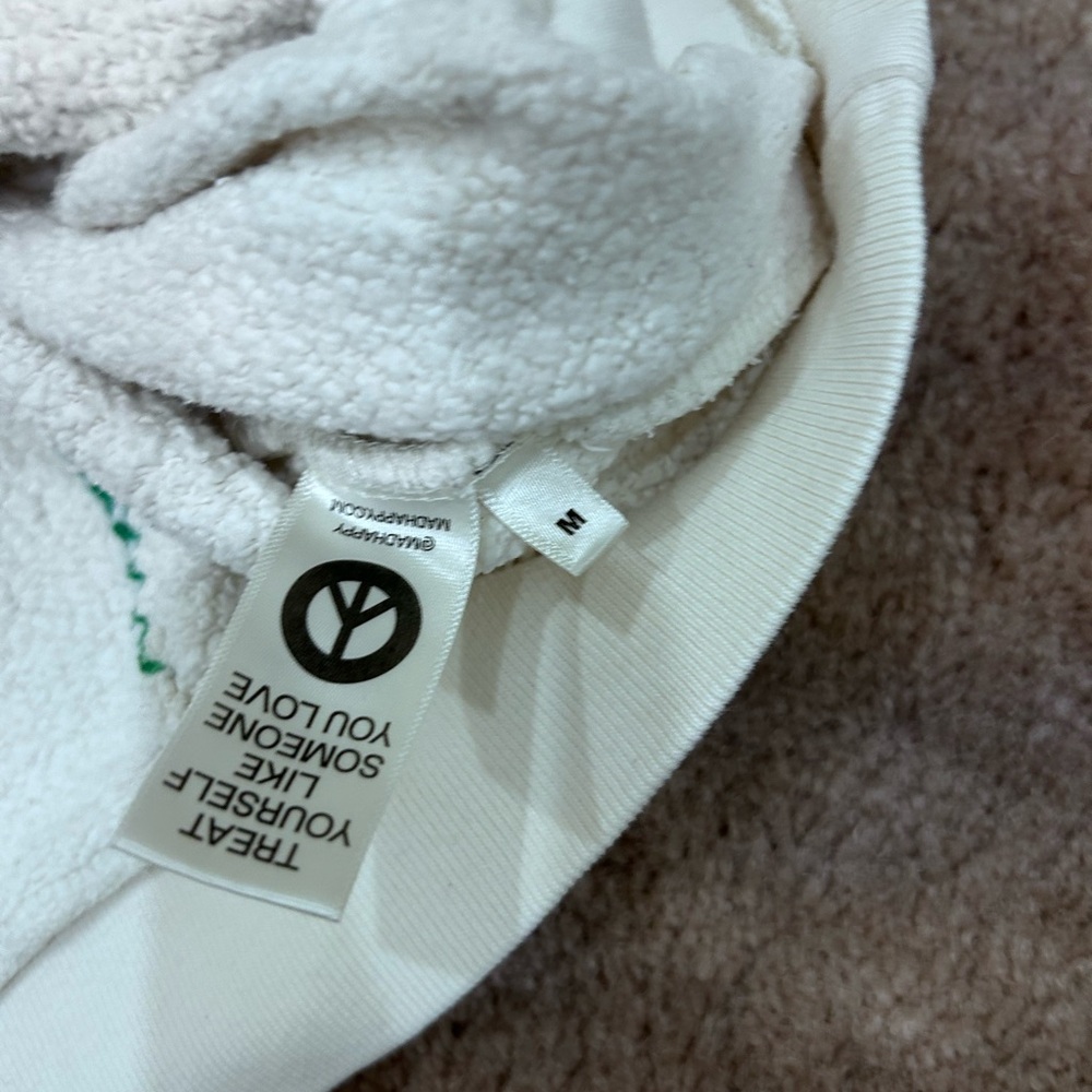 Madhappy x Vans Patchwork Cream Hoodie Size Medium Flawed - Picture 6 of 9